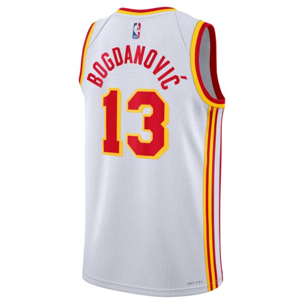 Atlanta Hawks Nike Association Edition Swingman Jersey – White – Bogdan Bogdanović – Unisex