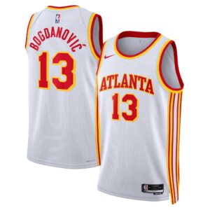 Atlanta Hawks Nike Association Edition Swingman Jersey - White - Bogdan Bogdanović - Unisex