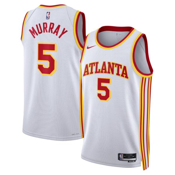 Atlanta Hawks Nike Association Edition Swingman Jersey – White – Dejounte Murray – Unisex