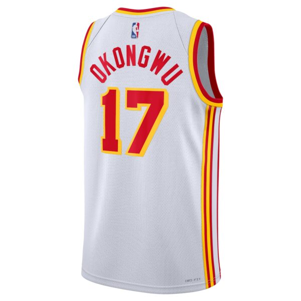 Atlanta Hawks Nike Association Edition Swingman Jersey – White – Onyeka Okongwu – Unisex