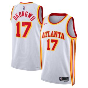 Atlanta Hawks Nike Association Edition Swingman Jersey - White - Onyeka Okongwu - Unisex