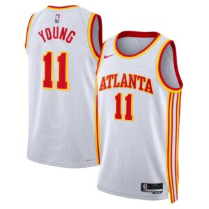 Atlanta Hawks Nike Association Edition Swingman Jersey - White - Trae Young - Unisex