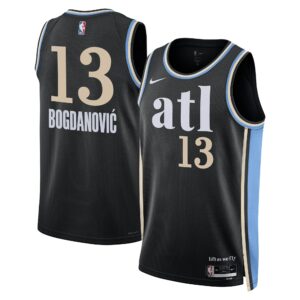 Atlanta Hawks Nike City Edition Swingman Jersey 23 - Black - Bogdan Bogdanović - Unisex