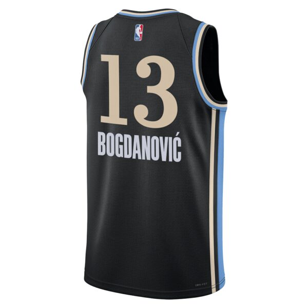 Atlanta Hawks Nike City Edition Swingman Jersey 23 – Black – Bogdan Bogdanović – Unisex