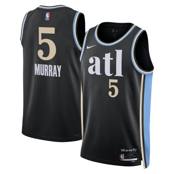 Atlanta Hawks Nike City Edition Swingman Jersey 23 – Black – Dejounte Murray – Unisex