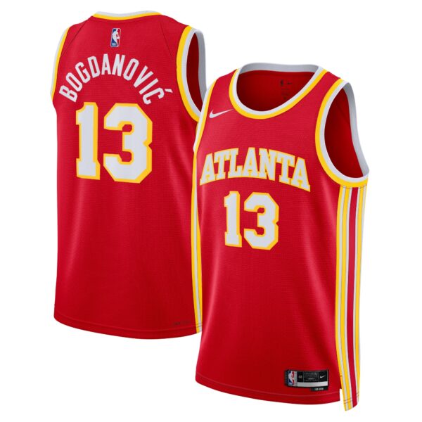 Atlanta Hawks Nike Icon Edition Swingman Jersey – Red – Bogdan Bogdanović – Unisex