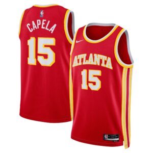 Atlanta Hawks Nike Icon Edition Swingman Jersey - Red - Clint Capela - Unisex