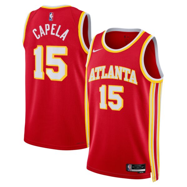 Atlanta Hawks Nike Icon Edition Swingman Jersey – Red – Clint Capela – Unisex