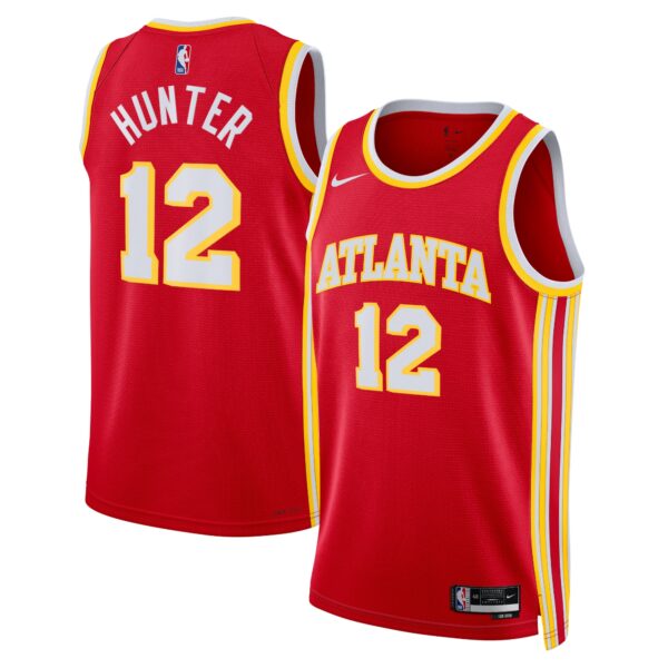 Atlanta Hawks Nike Icon Edition Swingman Jersey – Red – De’Andre Hunter – Unisex