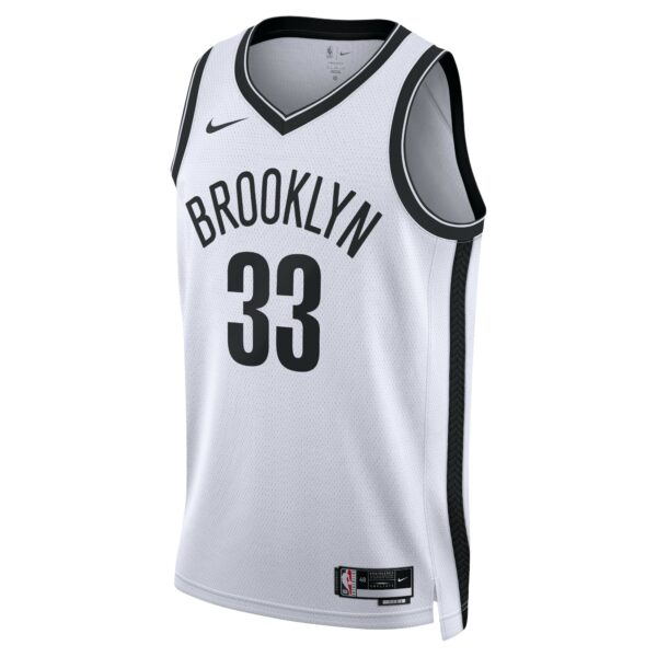 Brooklyn Nets Nike Association Edition Swingman Jersey – White – Nic Claxton – Unisex