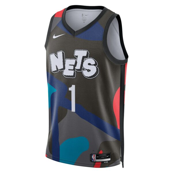 Brooklyn Nets Nike City Edition Swingman Jersey 23 – Black – Mikal Bridges – Unisex