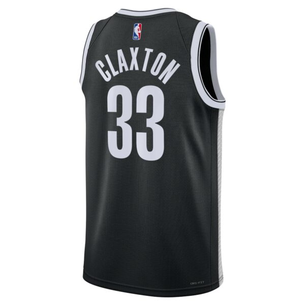 Brooklyn Nets Nike Icon Edition Swingman Jersey – Black – Nic Claxton – Unisex