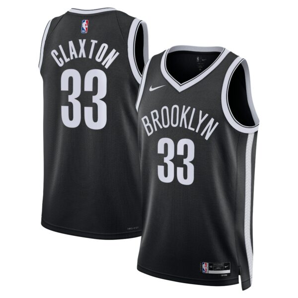 Brooklyn Nets Nike Icon Edition Swingman Jersey – Black – Nic Claxton – Unisex