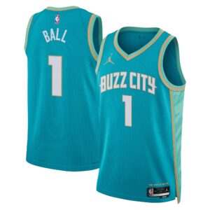 Charlotte Hornets Jordan Brand City Edition Swingman Jersey 23 - Teal - LaMelo Ball - Unisex