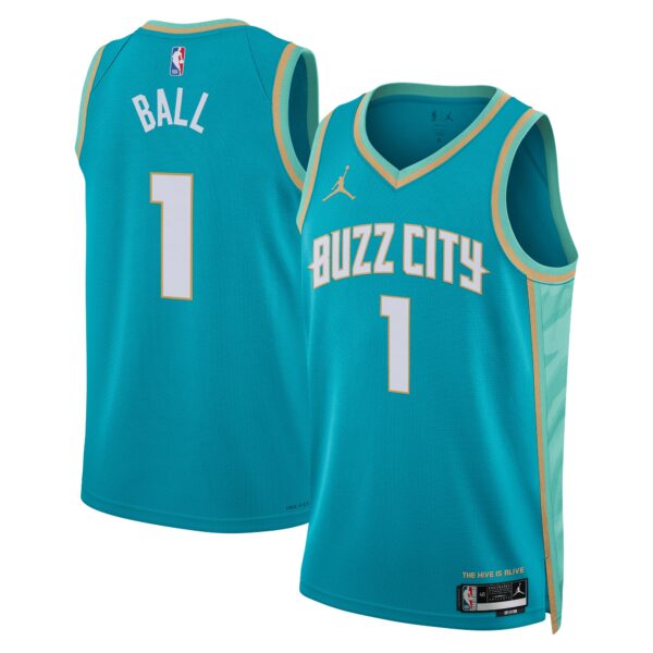 Charlotte Hornets Jordan Brand City Edition Swingman Jersey 23 – Teal – LaMelo Ball – Unisex