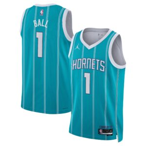 Charlotte Hornets Jordan Brand Icon Edition Swingman Jersey - Teal - LaMelo Ball - Unisex