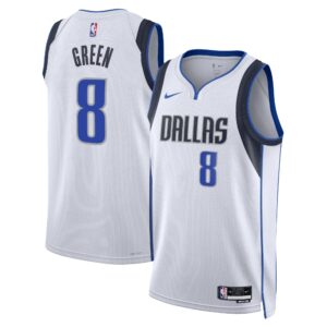 Dallas Mavericks Nike Association Edition Swingman Jersey - White - Josh Green - Unisex