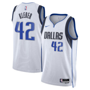 Dallas Mavericks Nike Association Edition Swingman Jersey - White - Maximillian Kleber - Unisex