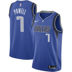 Dallas Mavericks Nike Icon Edition Swingman Jersey - Blue - Dwight Powell - Mens