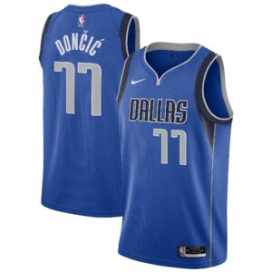 Dallas Mavericks Nike Icon Edition Swingman Jersey - Blue - Luka Doncic - Mens