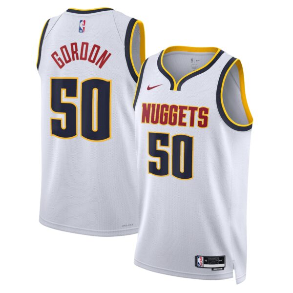 Denver Nuggets Nike Association Edition Swingman Jersey – White – Aaron Gordon – Unisex