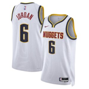 Denver Nuggets Nike Association Edition Swingman Jersey - White - DeAndre Jordan - Unisex