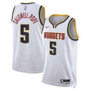 Denver Nuggets Nike Association Edition Swingman Jersey - White - Kentavious Caldwell-Pope - Unisex