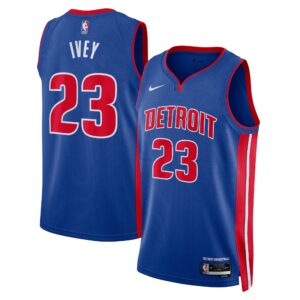 Detroit Pistons Nike Icon Edition Swingman Jersey - Blue - Jaden Ivey - Unisex