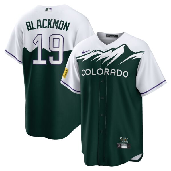 Men’s Colorado Rockies Charlie Blackmon Nike White/Forest Green City Connect Replica Player Jersey