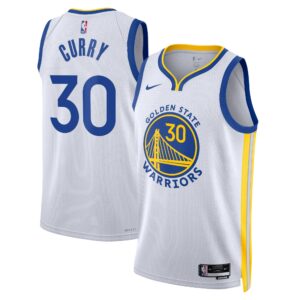 Golden State Warriors Nike Association Edition Swingman Jersey - White - Stephen Curry - Unisex