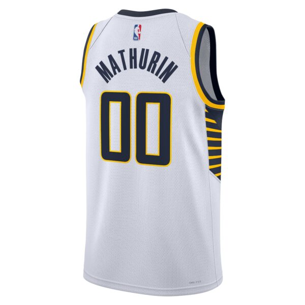 Indiana Pacers Nike Association Edition Swingman Jersey – White – Bennedict Mathurin – Unisex