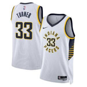 Indiana Pacers Nike Association Edition Swingman Jersey - White - Myles Turner - Unisex