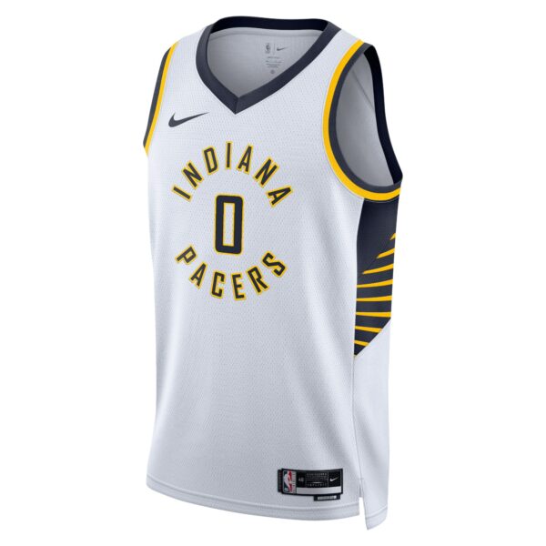 Indiana Pacers Nike Association Edition Swingman Jersey – White – Tyrese Haliburton – Unisex