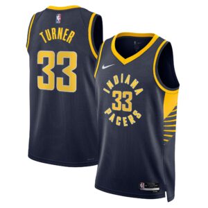 Indiana Pacers Nike Icon Edition Swingman Jersey - Navy - Myles Turner - Unisex