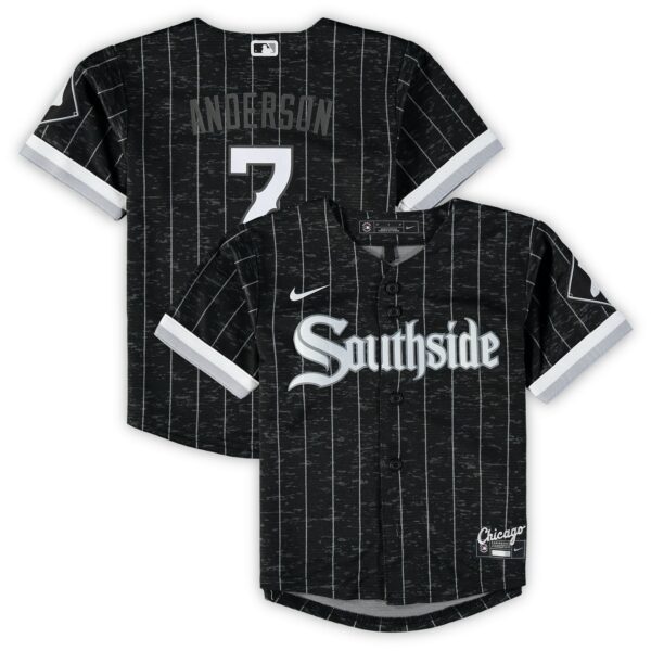 Infant Chicago White Sox Tim Anderson Nike Black City Connect Script Replica Jersey