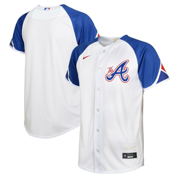 Infant Atlanta Braves Nike White City Connect Replica Player Jersey