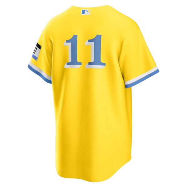 Men’s Boston Red Sox Rafael Devers Nike Gold/Light Blue City Connect Replica Player Jersey