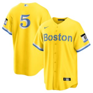 Men's Boston Red Sox Enrique Hernandez Nike Gold/Light Blue City Connect Replica Player Jersey