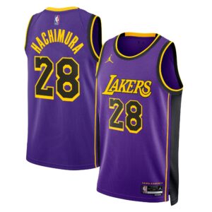 Los Angeles Lakers Jordan Statement Edition Swingman Jersey - Purple - Rui Hachimura - Unisex