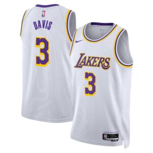 Los Angeles Lakers Nike Association Edition Swingman Jersey - White - Anthony Davis - Unisex