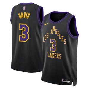 Los Angeles Lakers Nike City Edition Swingman Jersey 23 - Black - Anthony Davis - Unisex