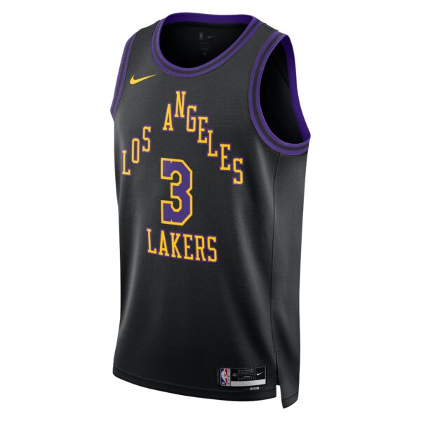 Los Angeles Lakers Nike City Edition Swingman Jersey 23 – Black – Anthony Davis – Unisex