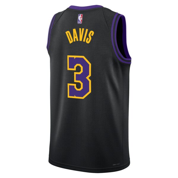 Los Angeles Lakers Nike City Edition Swingman Jersey 23 – Black – Anthony Davis – Unisex