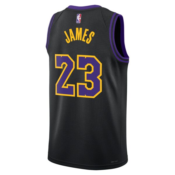 Los Angeles Lakers Nike City Edition Swingman Jersey 23 – Black – Lebron James – Unisex