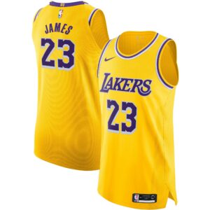 Los Angeles Lakers Nike Icon Authentic Jersey - LeBron James- Mens