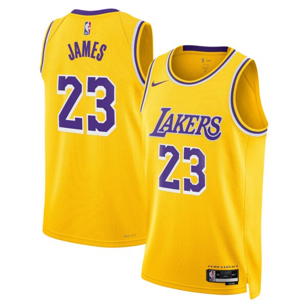 Los Angeles Lakers Nike Icon Edition Swingman Jersey – Gold – Lebron James – Unisex