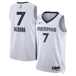 Memphis Grizzlies Nike Association Edition Swingman Jersey - White - Santi Aldama - Unisex