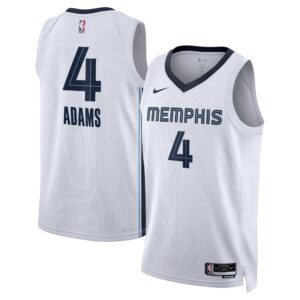 Memphis Grizzlies Nike Association Edition Swingman Jersey - White - Steven Adams - Unisex