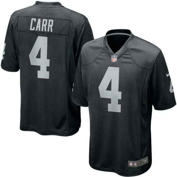 Men’s Las Vegas Raiders Derek Carr Nike Black Game Player Jersey