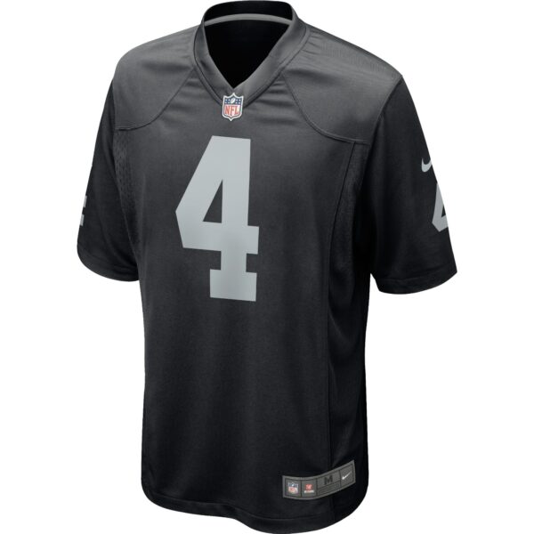 Men’s Las Vegas Raiders Derek Carr Nike Black Game Player Jersey